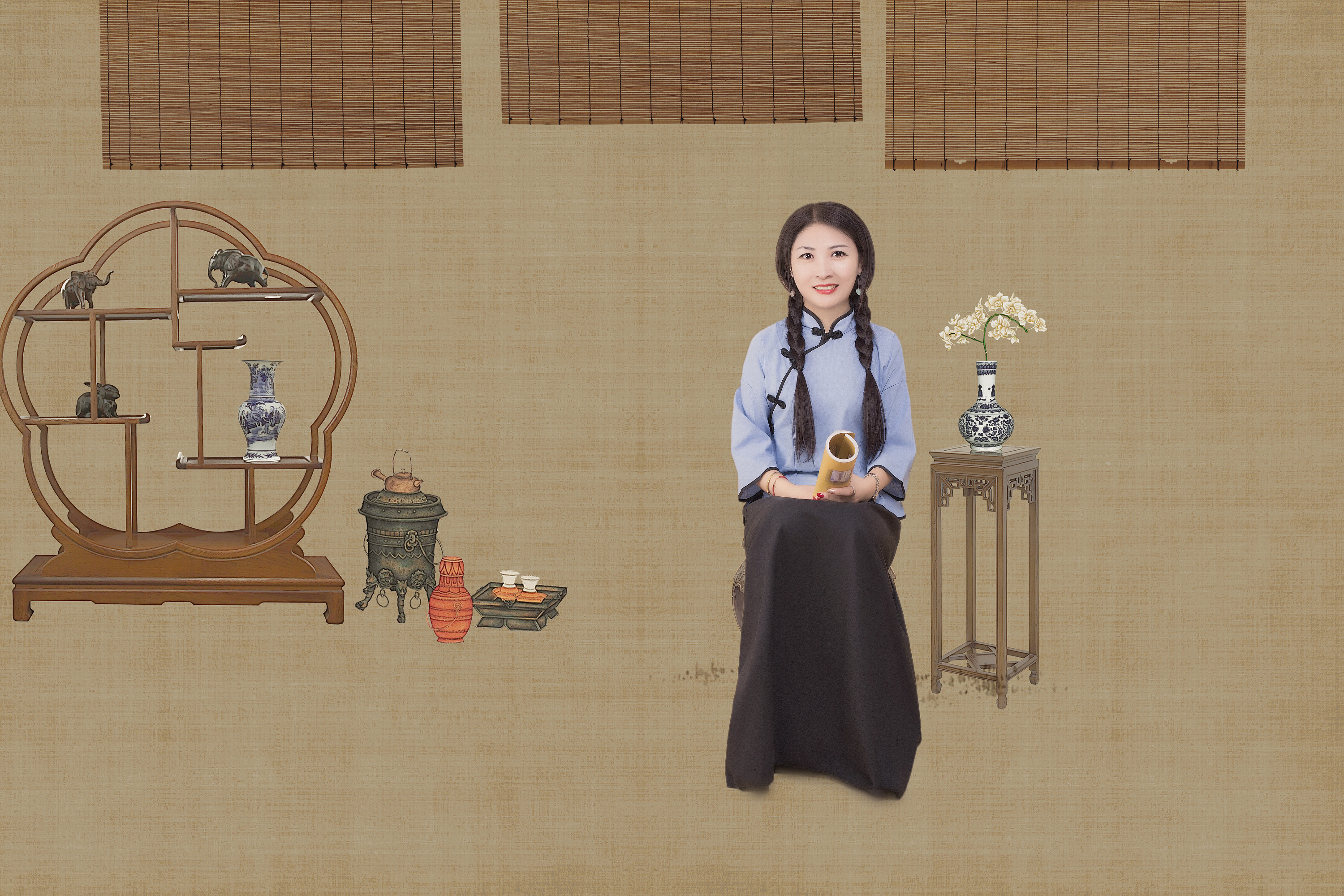 民国风工笔画系列