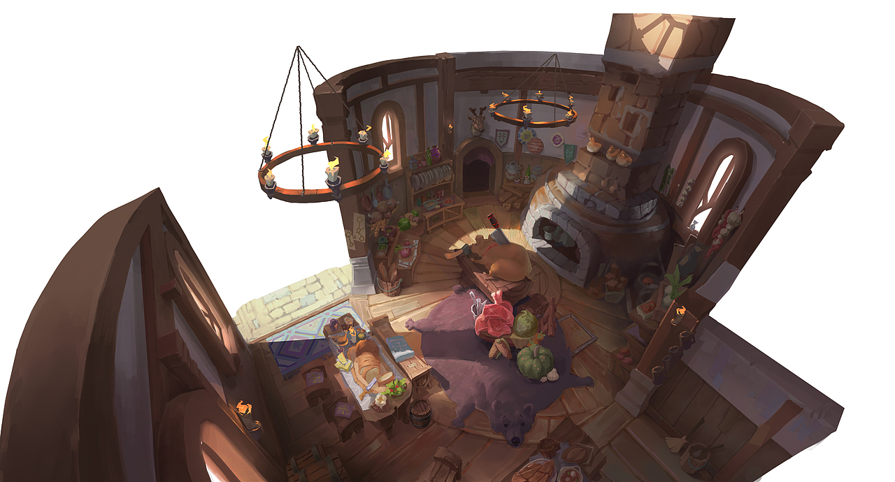 中世纪厨房室内（图ZMjA3NzY5NzM2） - 独立游戏 - 站酷设计师z________y原创素材 - 站酷ZCOOL