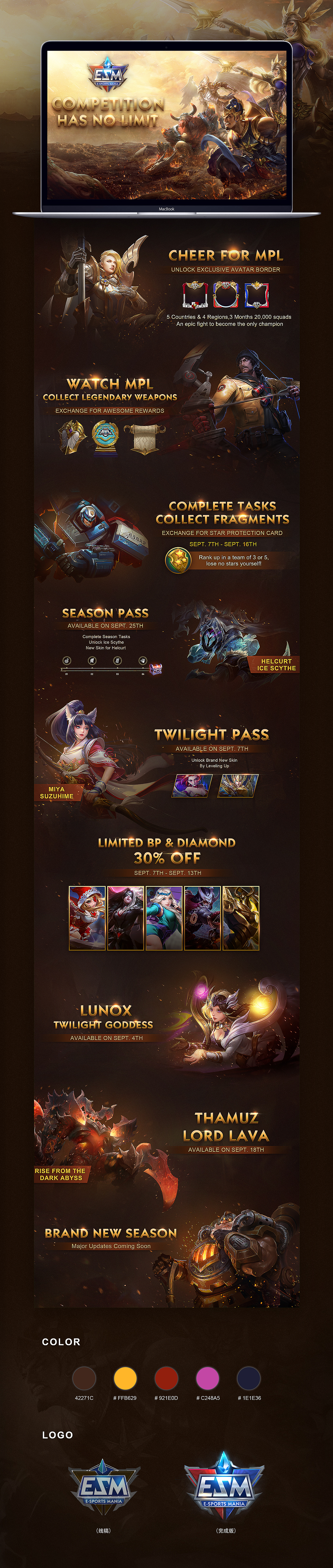 《MOBILE LEGENDS》 9月电竞季合成页面（图ZMTI3NDEyNTYw） - 游戏/娱乐 - 站酷设计师chaoqimali原创素材 - 站酷ZCOOL