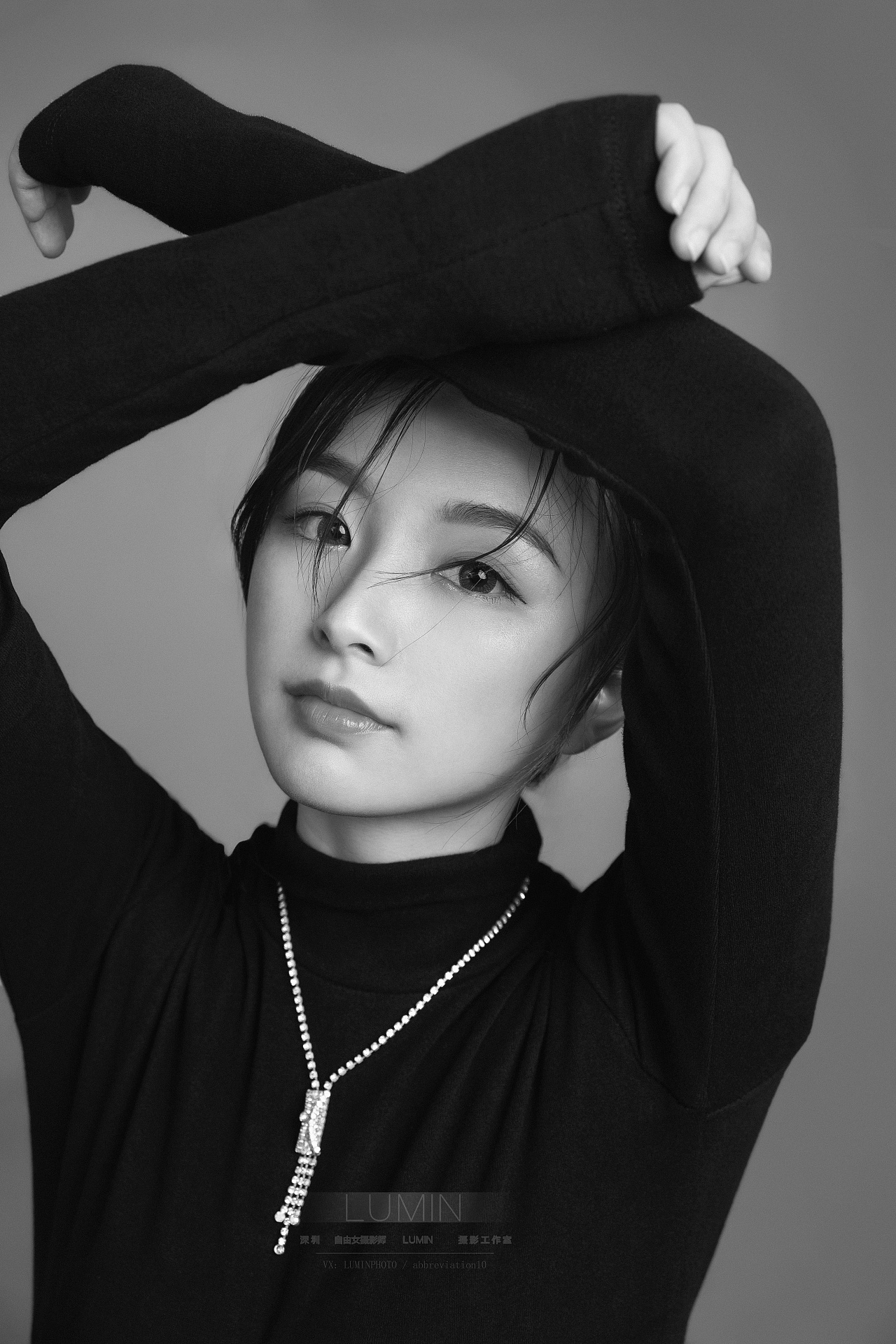 深圳写真 黑白写真照片 头纱照 简约