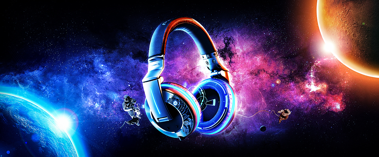 酷炫耳机banner练习(非商用)