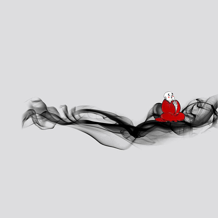 极简的泼墨禅意画作品集