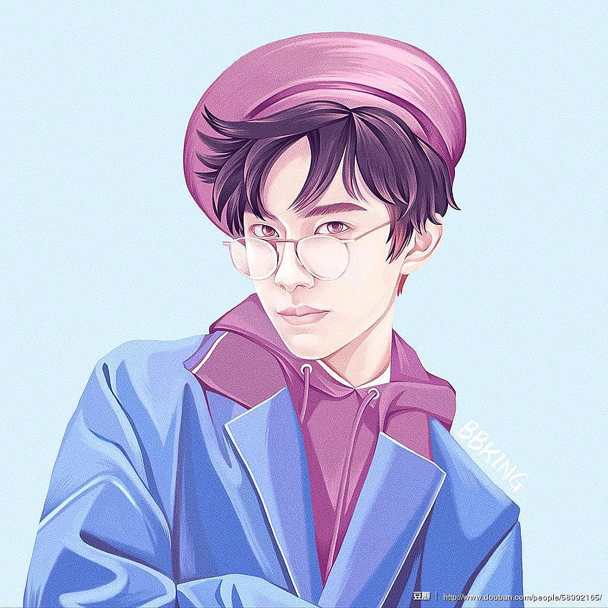 画了一张易烊千玺