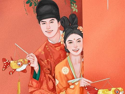 手绘婚纱/汉服小姐姐