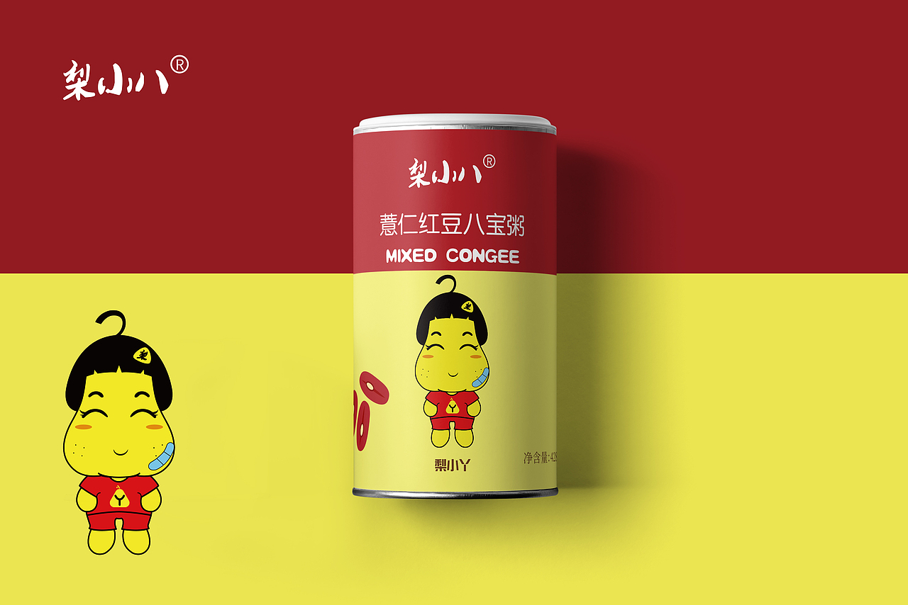 梨小八动漫品牌八宝粥系列产品包装设计