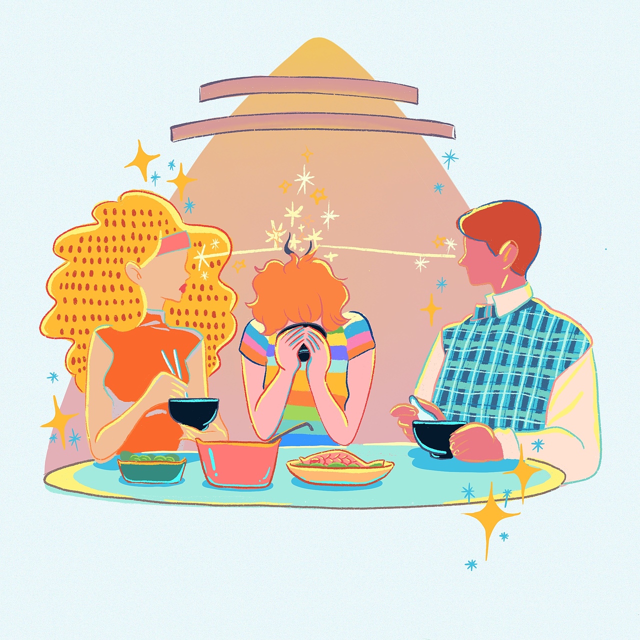 日食记 #2019多谢款待（图ZMTg4ODQwNTAw） - 艺术插画 - 站酷设计师P_Jane原创素材 - 站酷ZCOOL