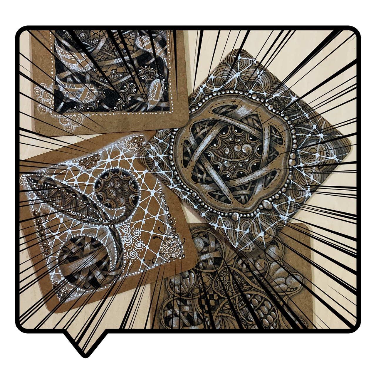 古典风格禅绕画作品（图ZMTg5ODQ1NjE2） - 新锐潮流插画 - 站酷设计师Ella禅绕花园原创素材 - 站酷ZCOOL