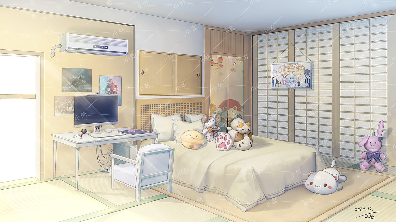 可爱房间系列+1（图ZMjM1OTg0NDQ4） - 游戏原画 - 站酷设计师近卫史菜原创素材 - 站酷ZCOOL
