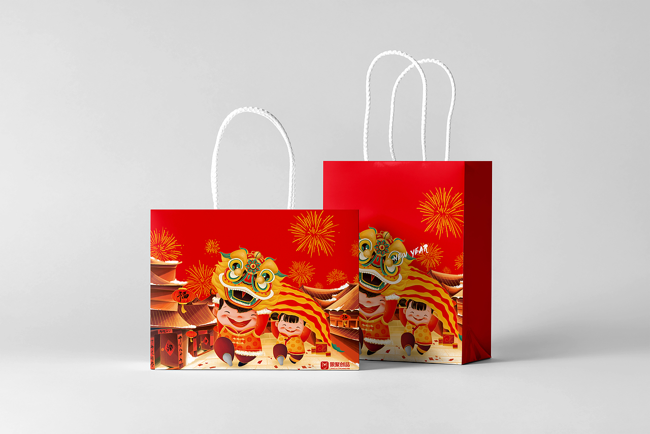牛年文创手提袋插画创作