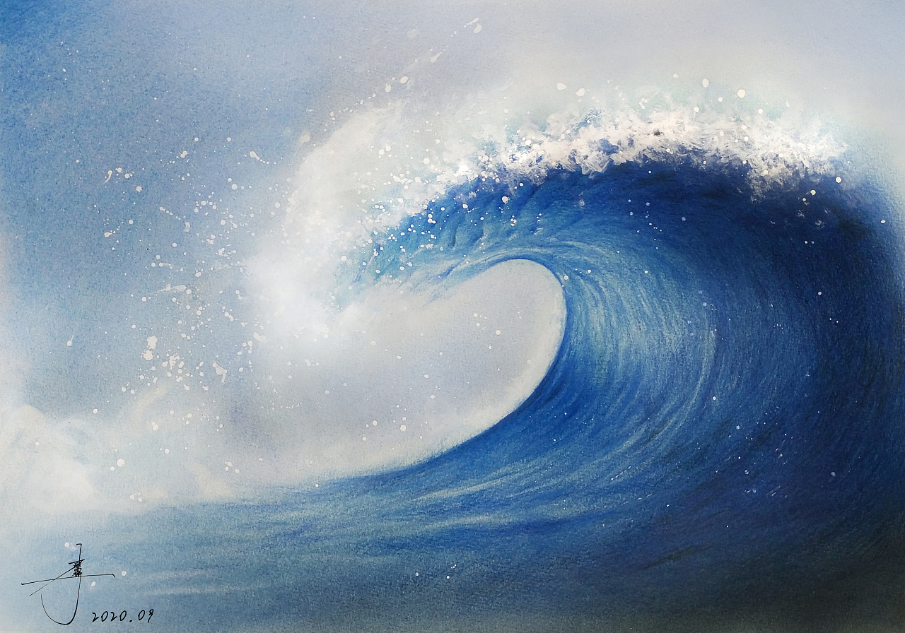 大海|纯艺术|绘画|一个爱画画的 - 原创作品 - 站酷 (zcool)