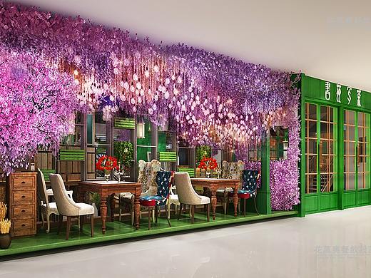 深圳·书花写茶餐饮设计案例-花万里设计
