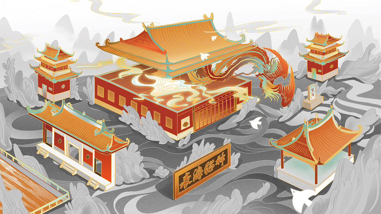 泉州天后宫项目插画