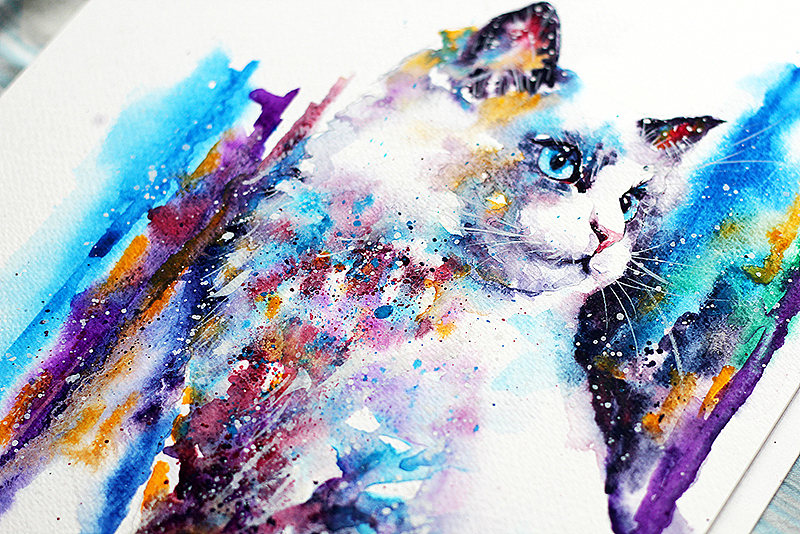 水彩下的貓青年（圖ZMjM0NDY2MDg=） - 商業(yè)插畫 - 站酷設計師lvireland原創(chuàng)素材 - 站酷ZCOOL