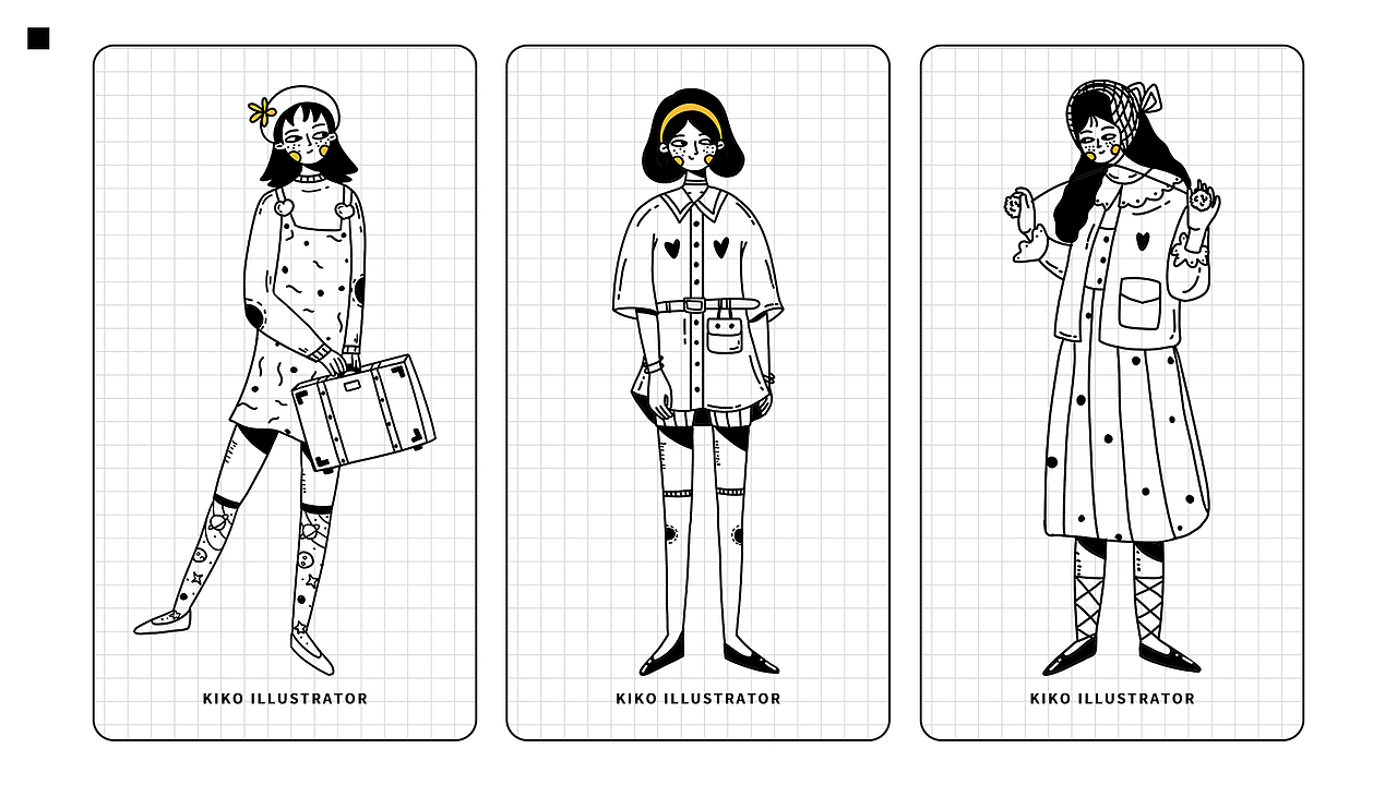 一周线条风人物插画总结（图ZMTc2NjA5MDM2） - 创作习作 - 站酷设计师爱画画的KIKO原创素材 - 站酷ZCOOL