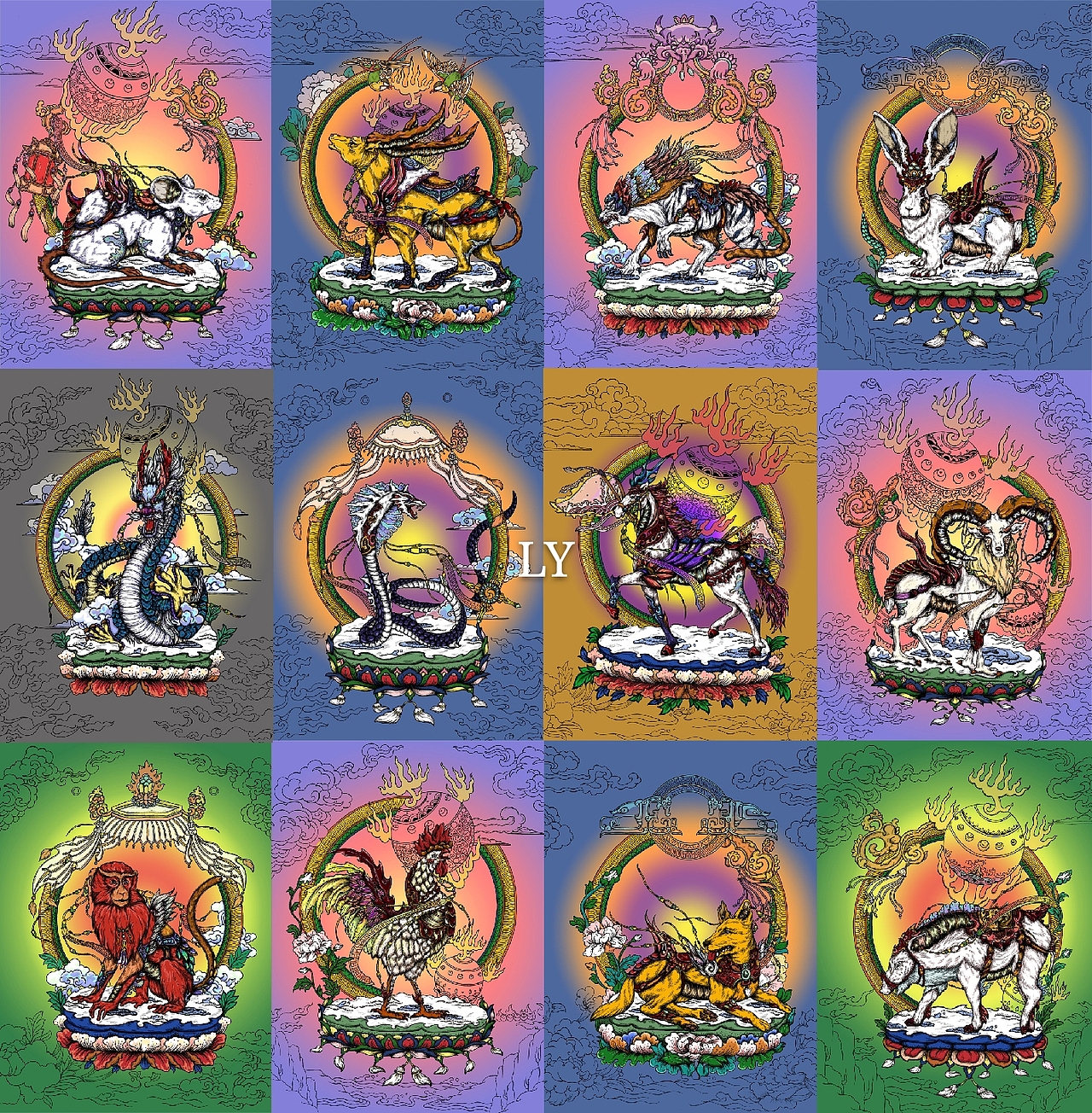 弥生·十二生肖视觉设计