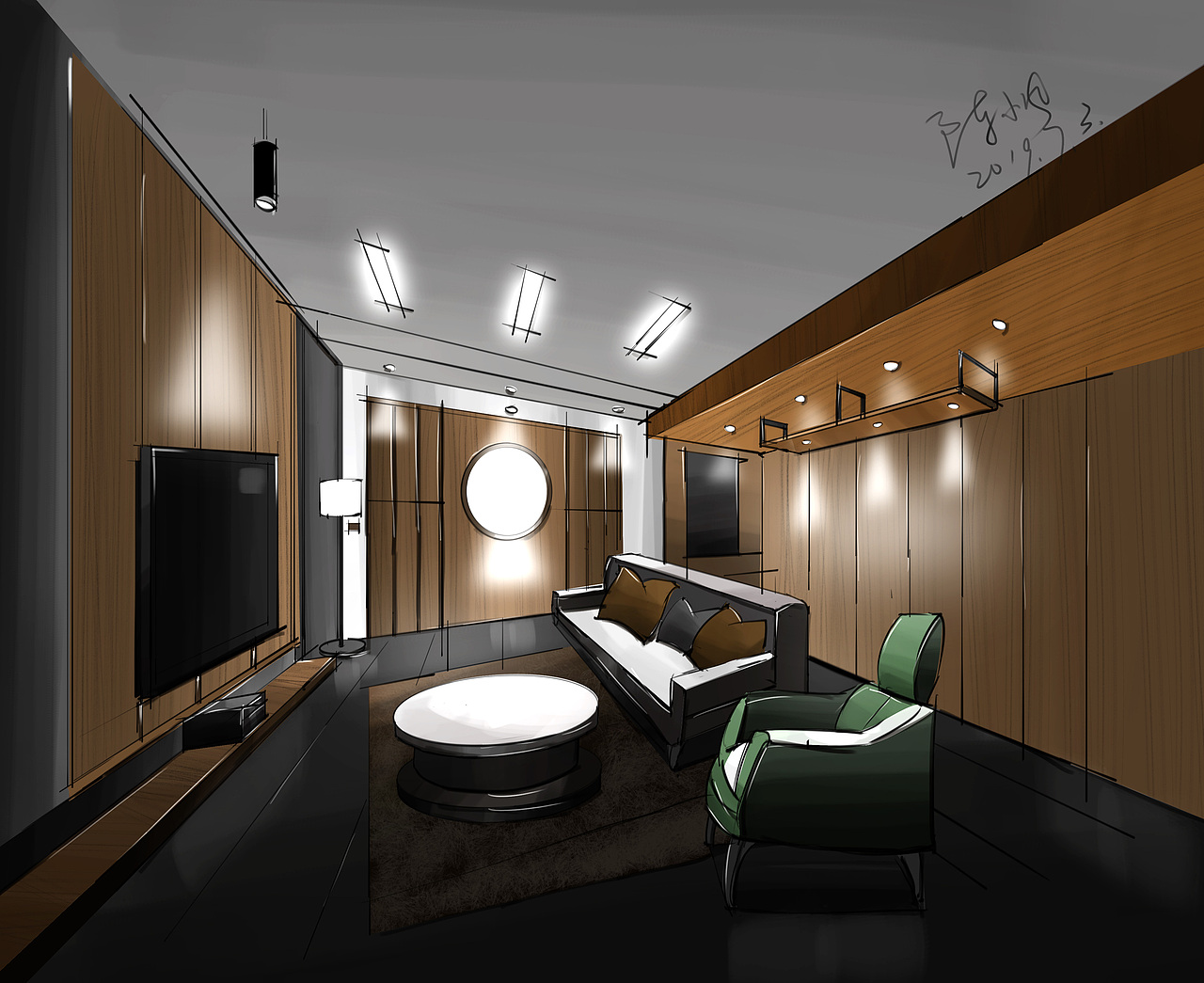 室内电脑手绘（图ZMTY1NTMwNzQ0） - 家装设计 - 站酷设计师泰风原创素材 - 站酷ZCOOL