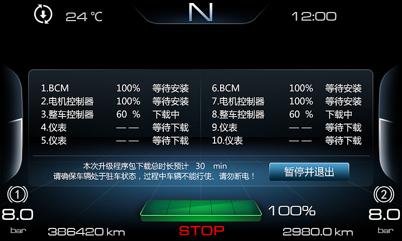 七寸组合仪表设计