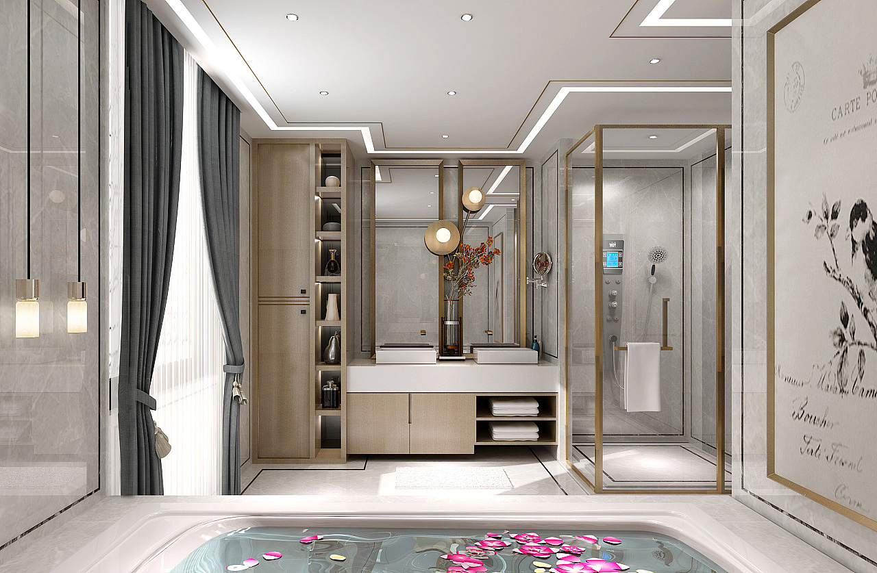 美迪大宅设计院 | 长沙别墅-碧桂园-中式轻奢风