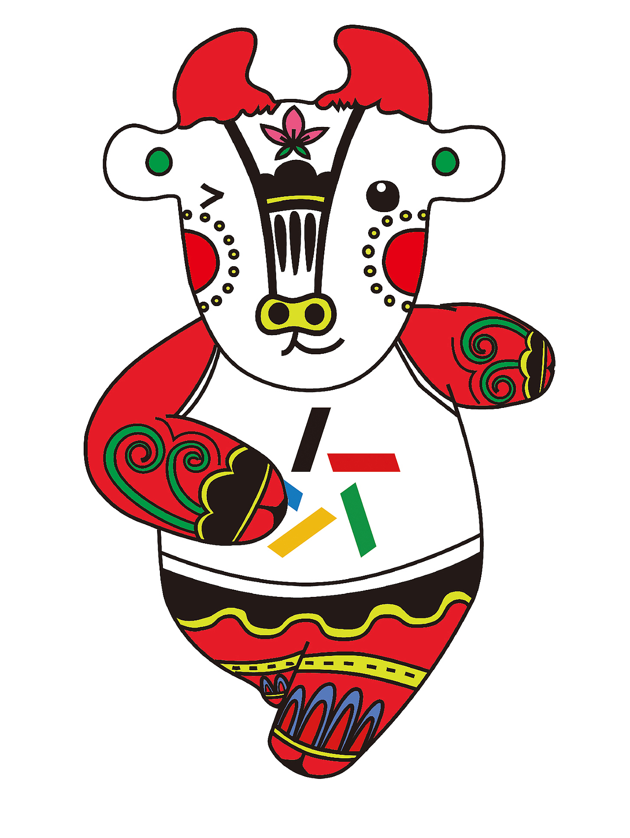 陕西# 体彩吉祥物设计—靓牛