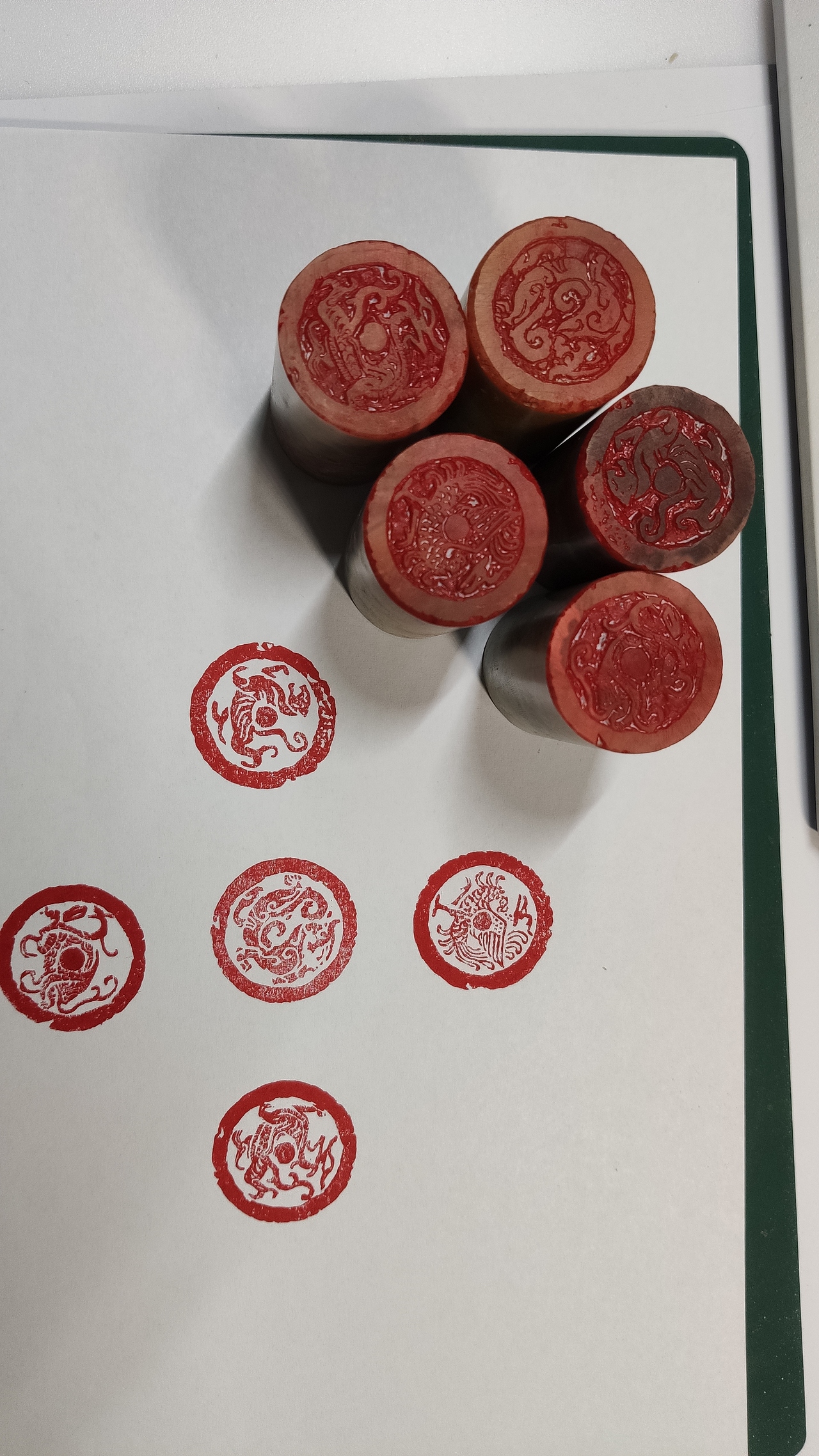 一套四象篆刻，很久没动刀了