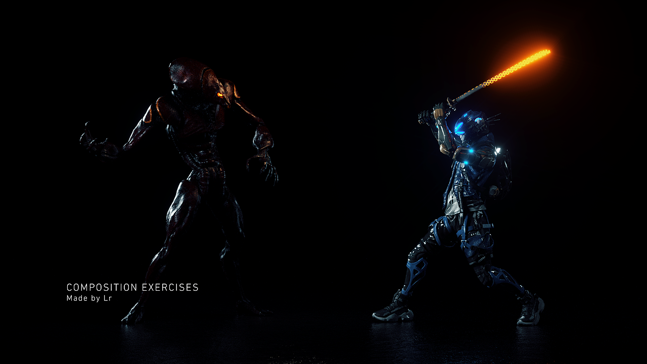 异形风格图打光构图练习