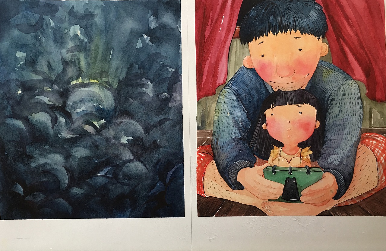 月亮親親（圖ZNjQ4MzU3NDA=） - 兒童插畫 - 站酷設計師屁簾子原創(chuàng)素材 - 站酷ZCOOL