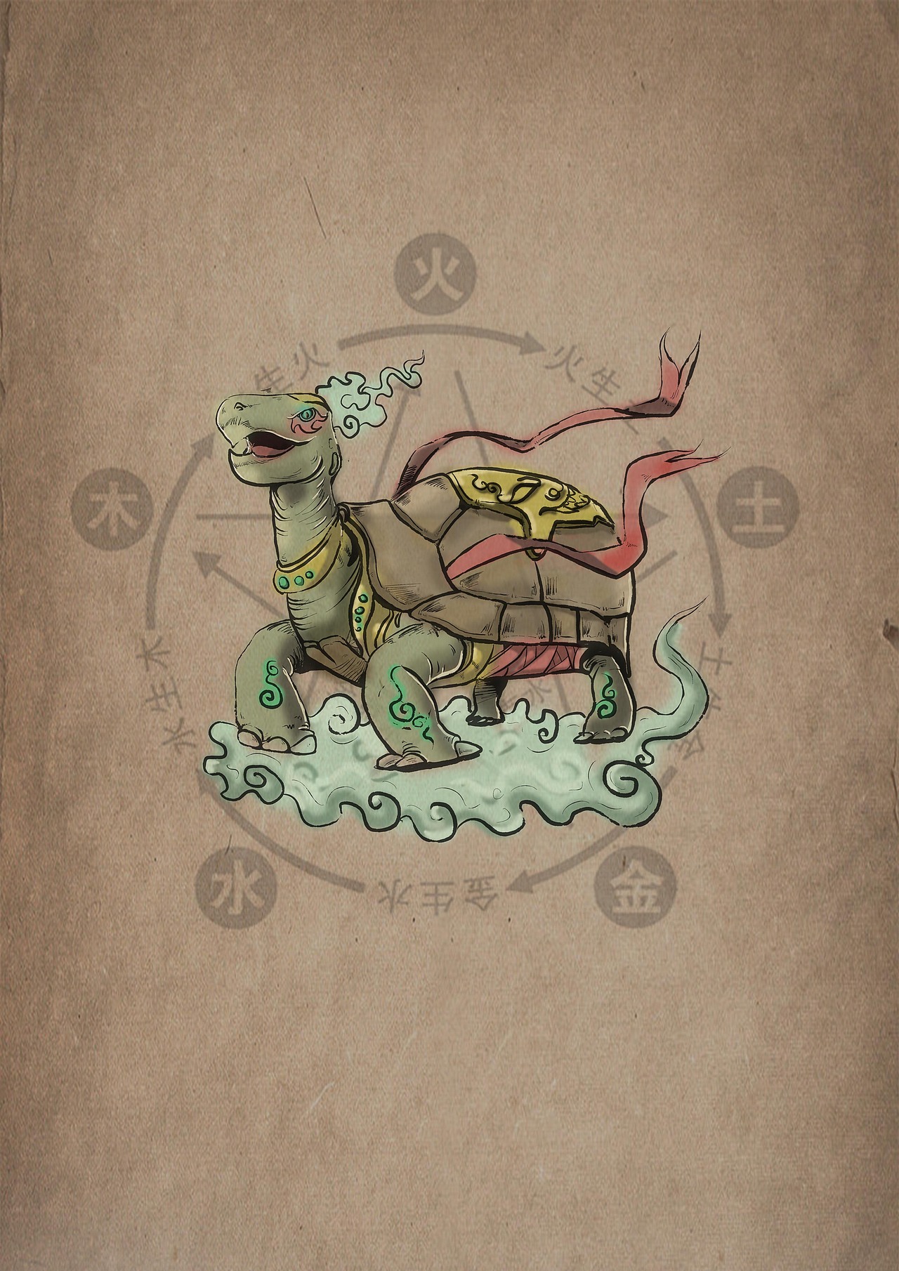 《五行》系列插画（图ZNjEwMzA4MjQ=） - 商业插画 - 站酷设计师真的X先生原创素材 - 站酷ZCOOL