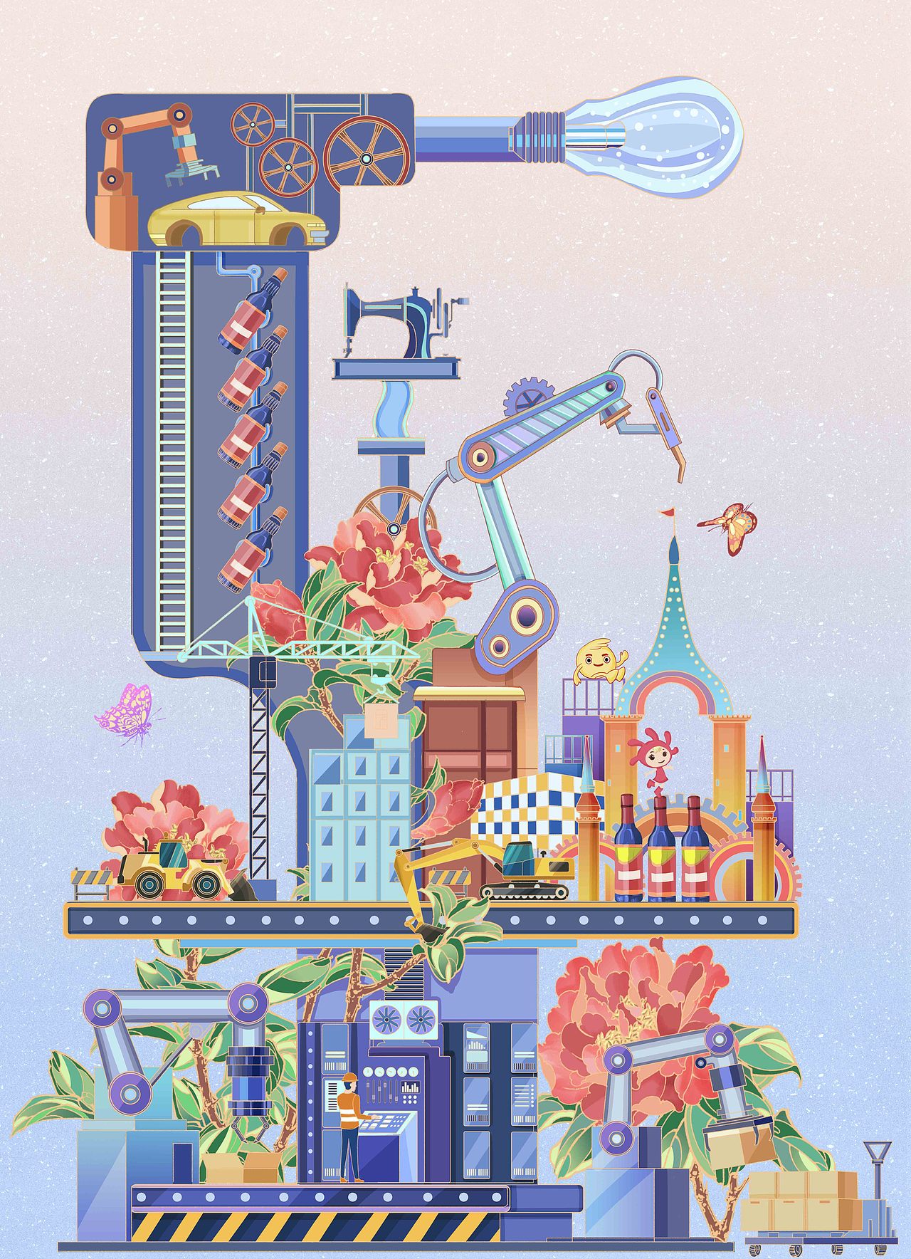佛山高明区 X 文创招商礼物 X 笔记本插图(图ZMTg1NDAyNDI0) - 商业插画 - 站酷设计师李耀辉TONG原创素材 - 站酷ZCOOL
