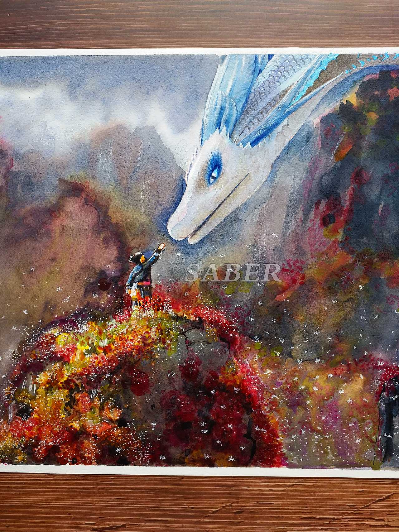 白蛇缘起—水彩作品