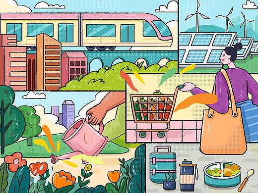 保護(hù)我們共同的家園，從小事做起。（個(gè)人主頁(yè)-ZNjE3MzMxNDA=） - 海報(bào) - 站酷設(shè)計(jì)師小圓子設(shè)計(jì)原創(chuàng)素材 - 站酷ZCOOL