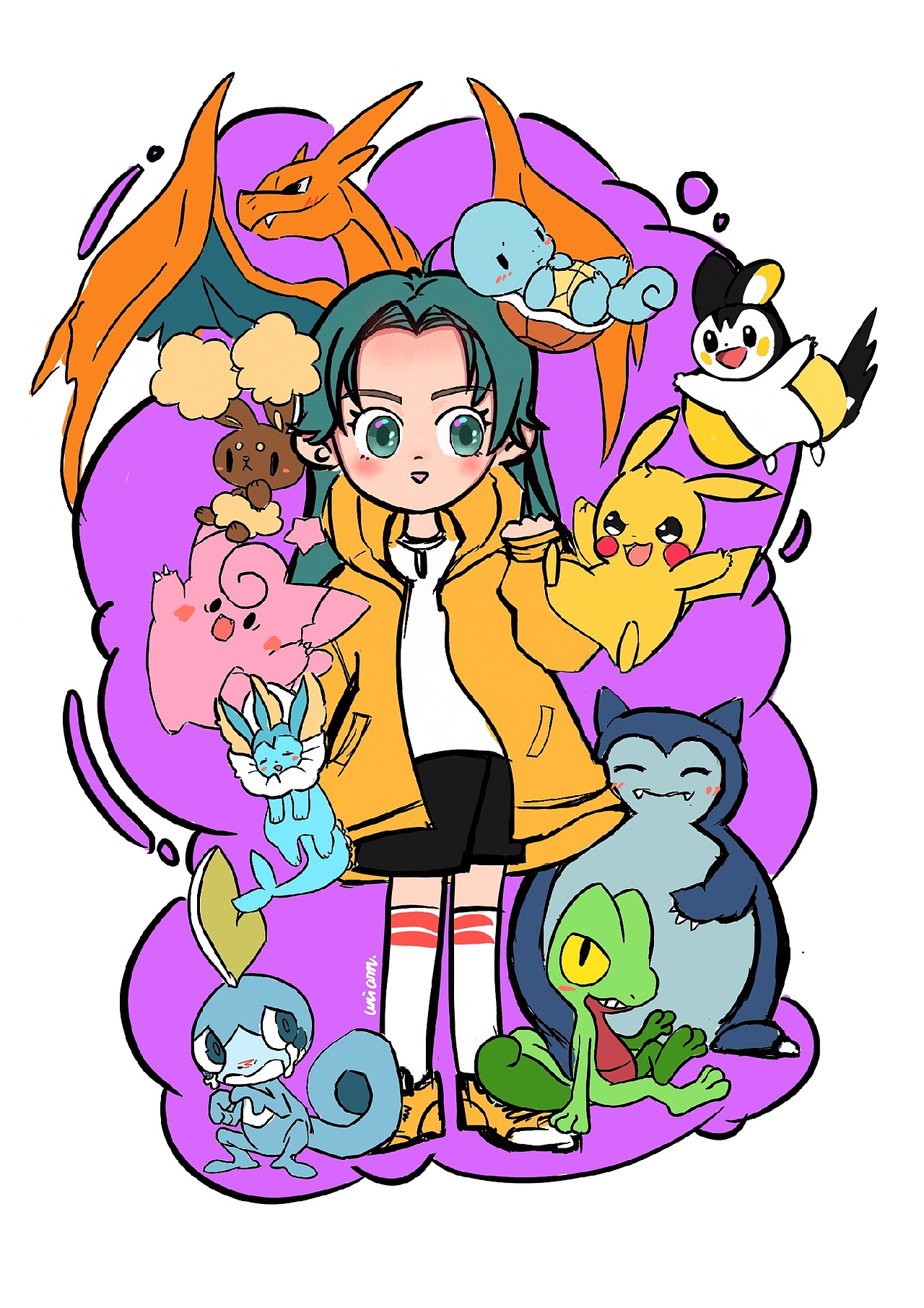 卡通动漫人物插画涂鸦