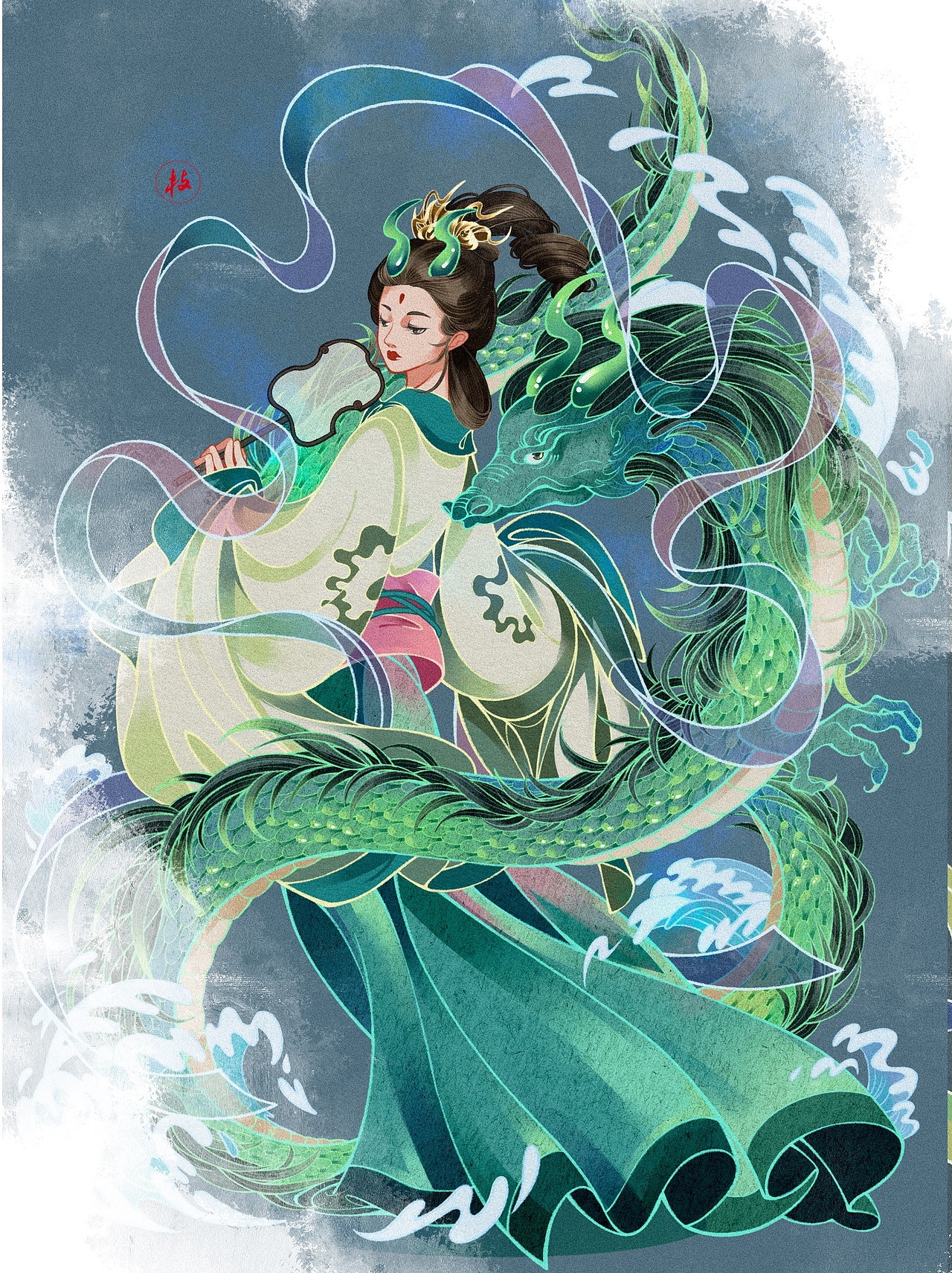 龙女（图ZMzY4MDY3NTAw） - 艺术插画 - 站酷设计师枝_枝原创素材 - 站酷ZCOOL