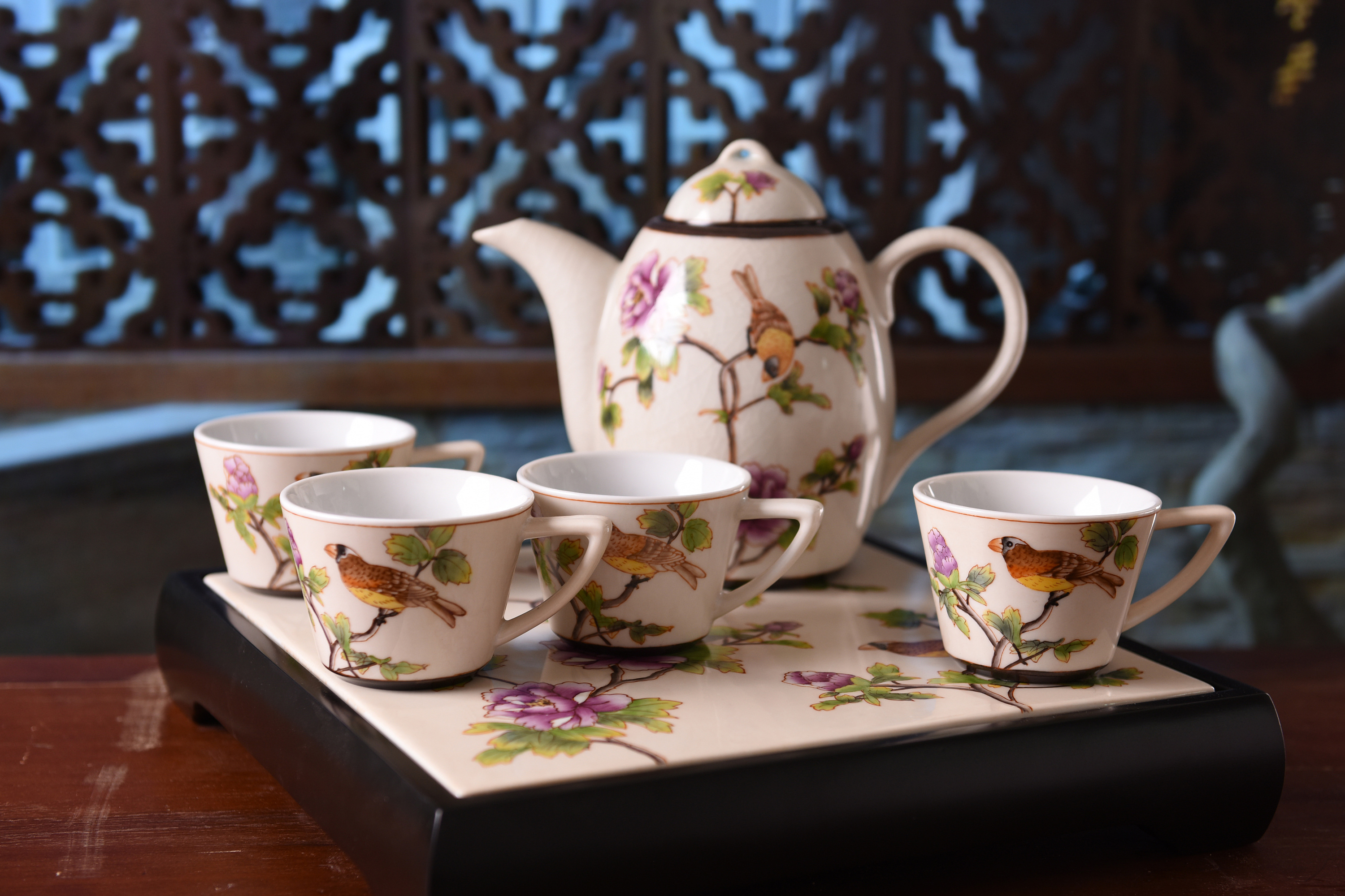 淘宝产品摄影 陶瓷拍摄 中式陶瓷 手绘陶瓷