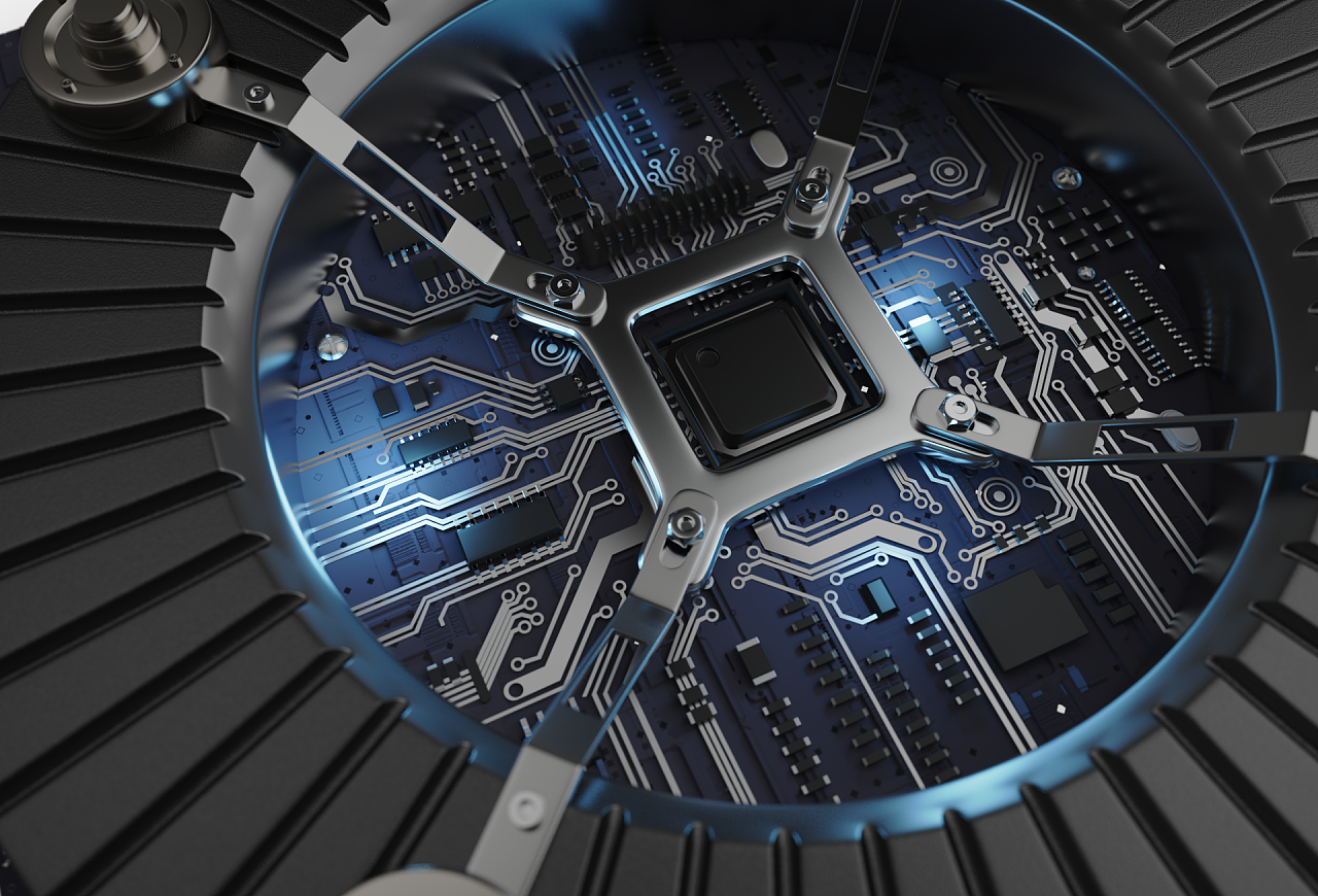 电子芯片渲染|工业/产品|工业用品/机械|匹夫汝可识得 - 原创作品