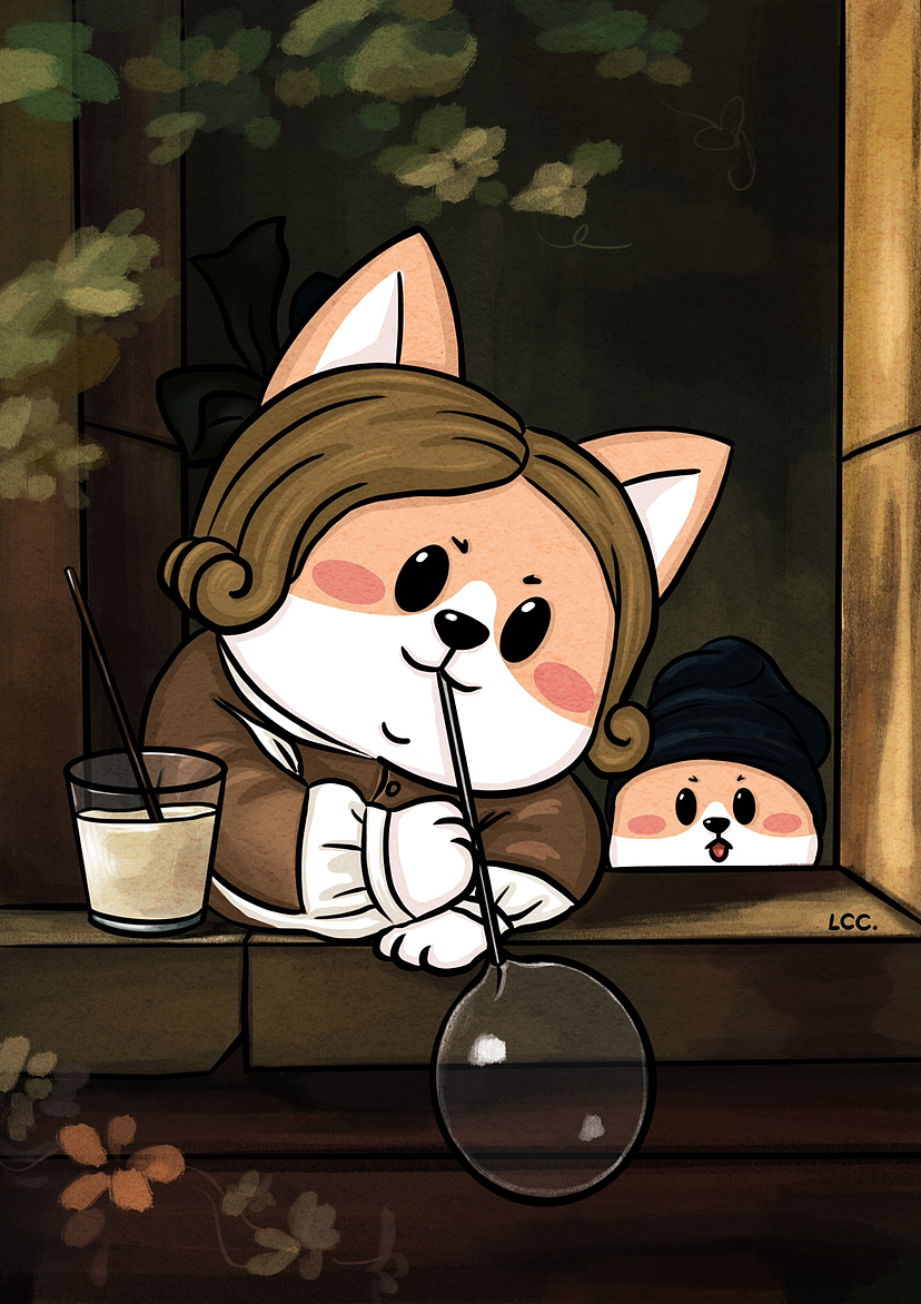 柯基屁桃《恶搞名画系列》三