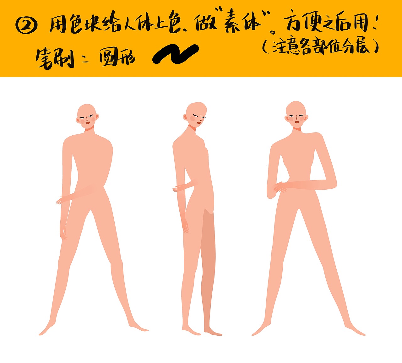 四步教你学会画服装设计插图