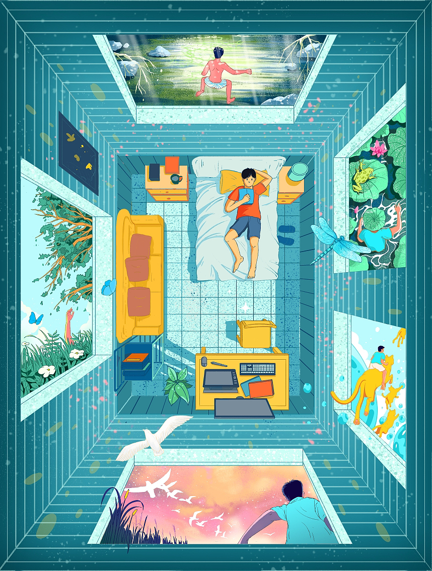 夏日印象（圖ZMzUwMzg2NzI0） - 創(chuàng)作習作 - 站酷設計師森林魚sly原創(chuàng)素材 - 站酷ZCOOL