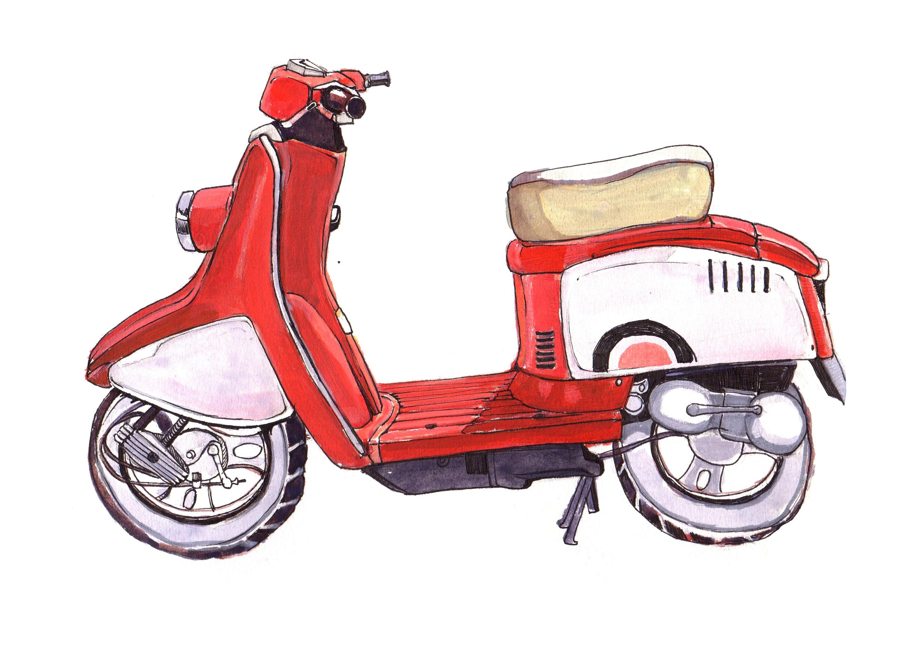 手绘铃木 SUZUKI GSX 250R 摩托车|纯艺术|绘画|CChrisZhang - 原创作品 - 站酷 (ZCOOL)