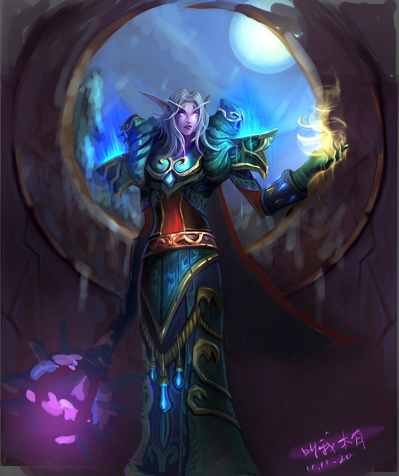 暗夜精灵牧师魔兽同人