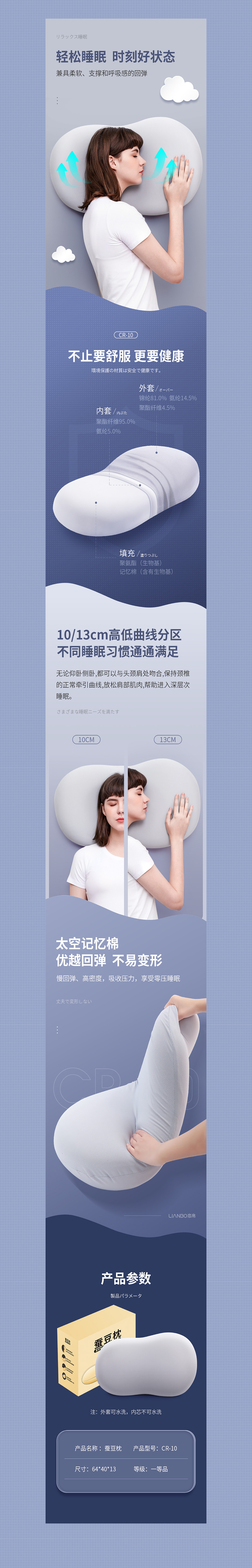 蠶豆枕詳情（圖ZMjkzMDI5Mjk2） - 電商 - 站酷設(shè)計師耐思視覺設(shè)計原創(chuàng)素材 - 站酷ZCOOL