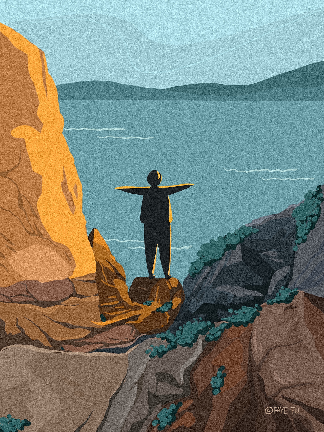 合集｜扁平肌理插画（图ZMjQ2MDU5OTU2） - 商业插画 - 站酷设计师Faye的秘密花园原创素材 - 站酷ZCOOL