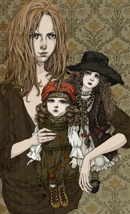 姐姐抱着洋娃娃|插画|商业插画|又又的潘多拉魔盒 - 原创作品 - 站酷