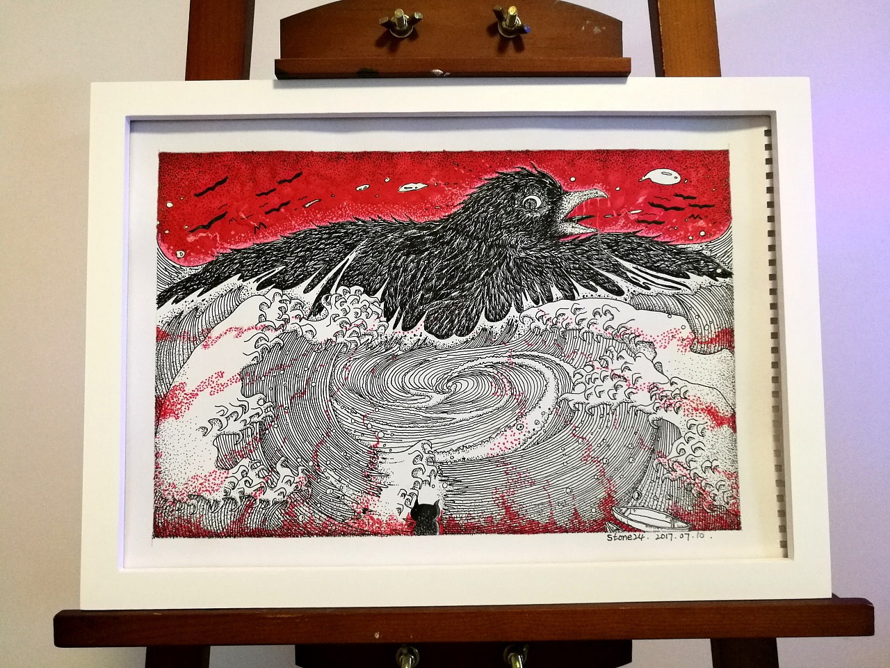 梦到一只超级大大大乌鸦从海里飞起。