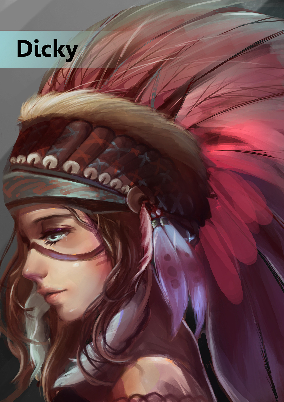 印第安少女|插画|游戏原画|火腿探长 - 原创作品 - 站酷 (zcool)