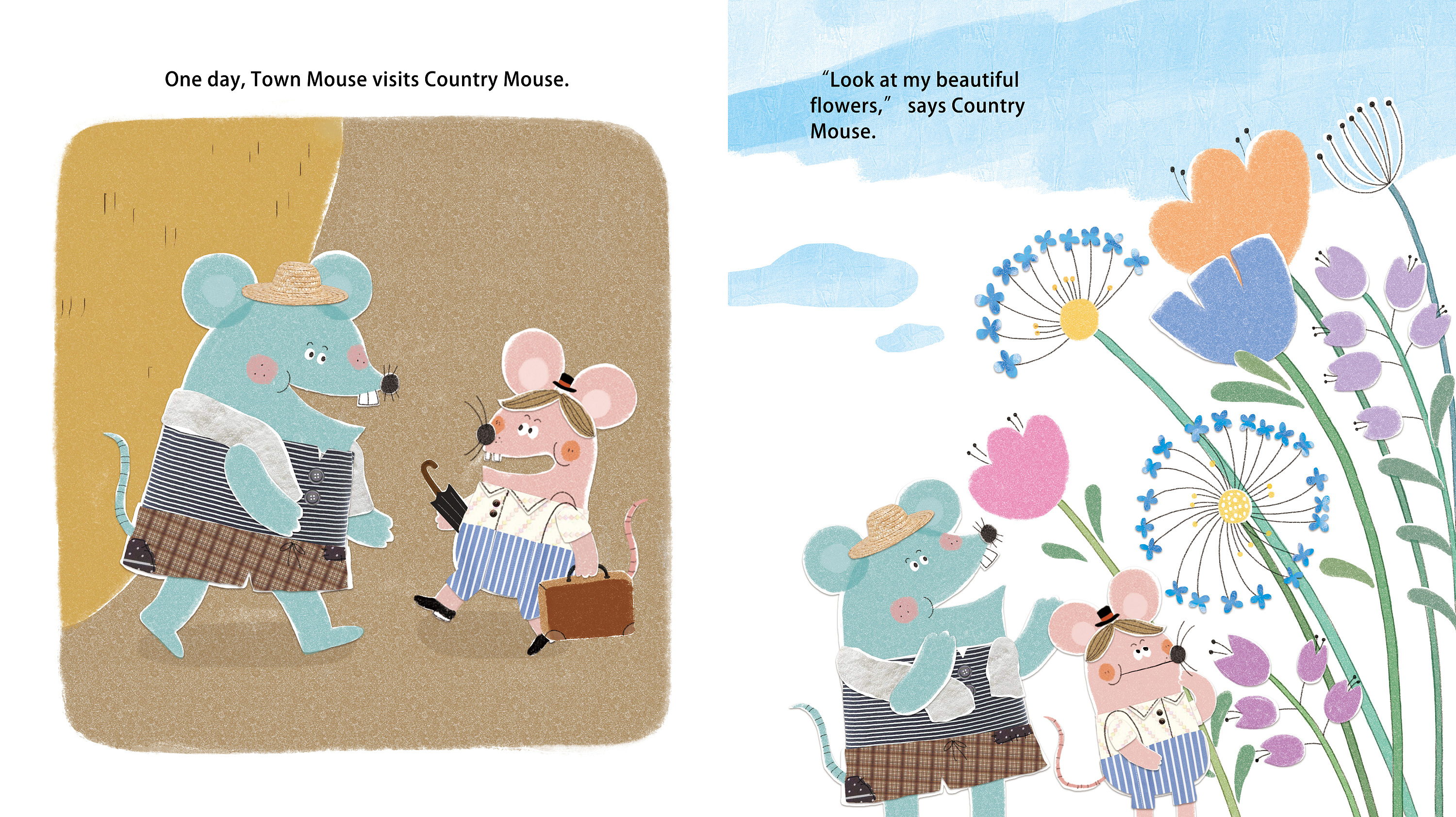英语绘本town mouse and country mouse《田鼠与家鼠》
