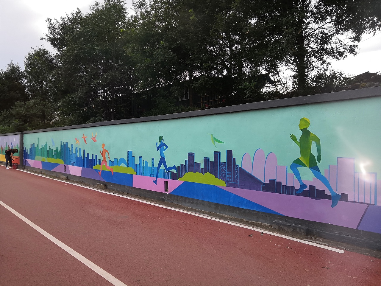 墙体彩绘 文化墙 墙绘3d画立体画