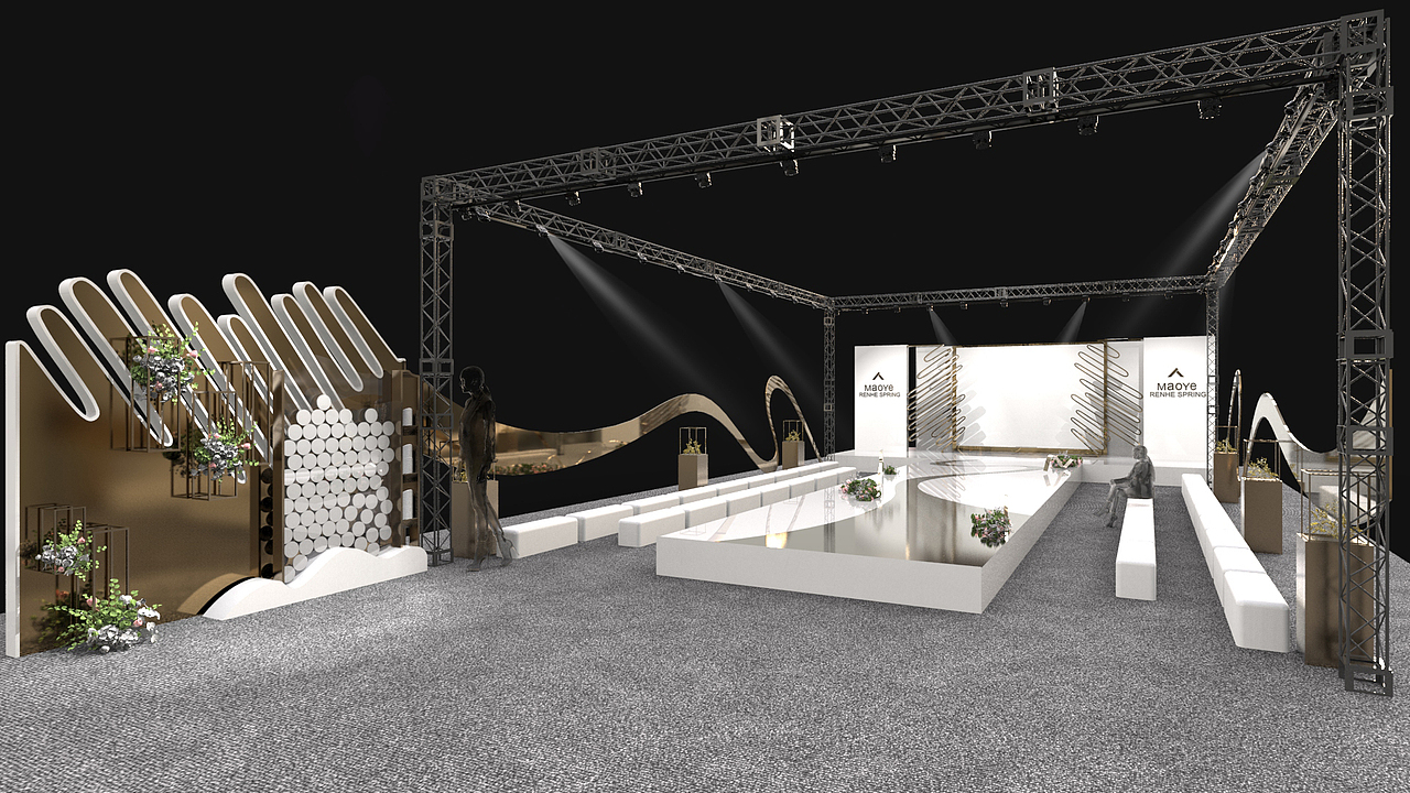 简单走秀t台舞台设计