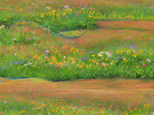 #站酷梦笔#16K美丽的风景，绿油油的大草原，星星点点