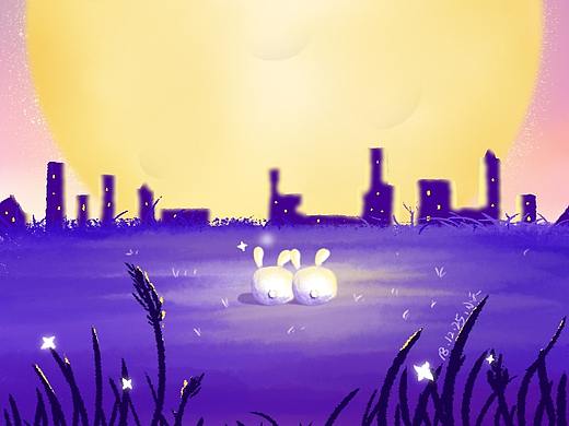 手繪-唯美中秋月景（練習(xí)臨摹）（個(gè)人主頁(yè)-ZMzI0MTM4MzI=） - 創(chuàng)作習(xí)作 - 站酷設(shè)計(jì)師永不止步的攀登者原創(chuàng)素材 - 站酷ZCOOL