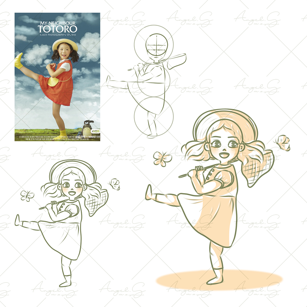 儿插｜速写四宫格（图ZMjQxNzg0NDAw） - 儿童插画 - 站酷设计师EDANNA原创素材 - 站酷ZCOOL